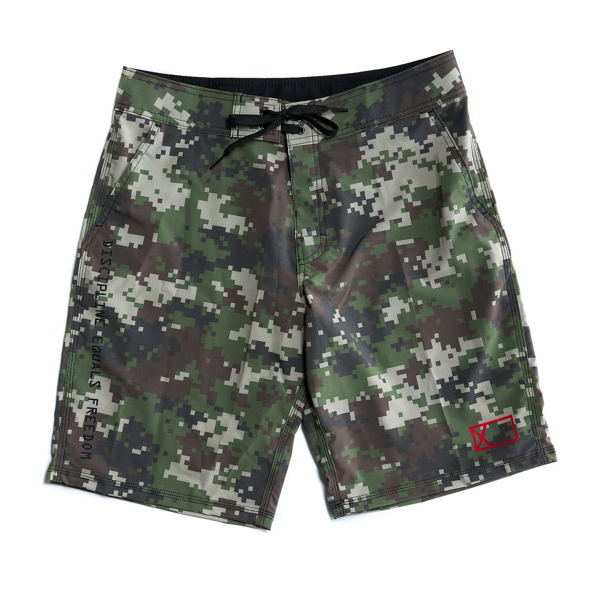 BOARD SHORTS- Camo -DISCIPLINE EQUALS FREEDOM (Jocko) – IWA Active